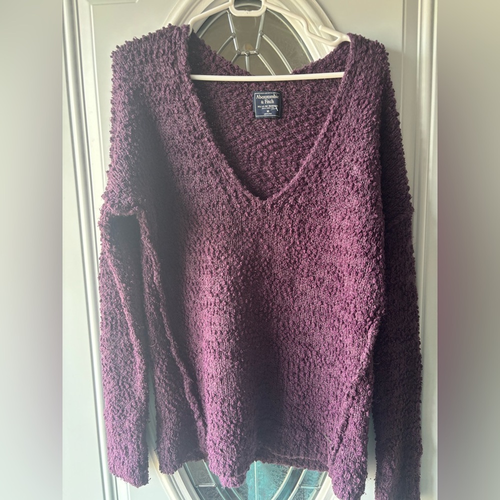 Abercrombie and Fitch Purple knit sweater Medium